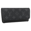 LOUIS VUITTON Monogram Eclipse Etui Lunette Woody Case GI0296 LV Auth LNZ530M-1