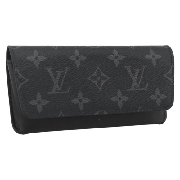 LOUIS VUITTON Monogram Eclipse Etui Lunette Woody Case GI0296 LV Auth LNZ530M