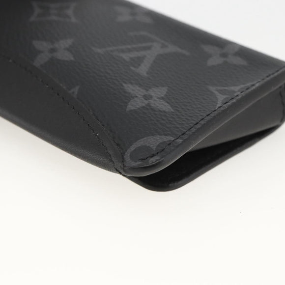 LOUIS VUITTON Monogram Eclipse Etui Lunette Woody Case GI0296 LV Auth LNZ530M