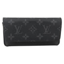 LOUIS VUITTON Monogram Eclipse Etui Lunette Woody Case GI0296 LV Auth LNZ530M-2
