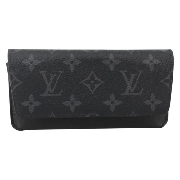 LOUIS VUITTON Monogram Eclipse Etui Lunette Woody Case GI0296 LV Auth LNZ530M