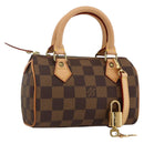 LOUIS VUITTON Damier Ebene Mini Speedy Hand Bag LV Auth LNZ532SM-1