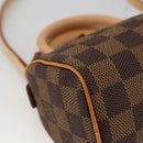LOUIS VUITTON Damier Ebene Mini Speedy Hand Bag LV Auth LNZ532SM-17