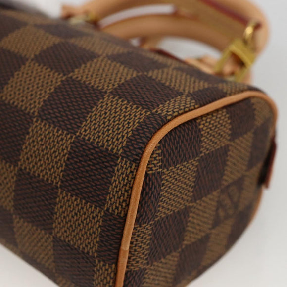LOUIS VUITTON Damier Ebene Mini Speedy Hand Bag LV Auth LNZ532SM