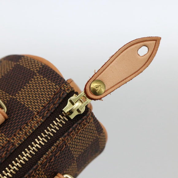 LOUIS VUITTON Damier Ebene Mini Speedy Hand Bag LV Auth LNZ532SM