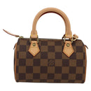 LOUIS VUITTON Damier Ebene Mini Speedy Hand Bag LV Auth LNZ532SM-13
