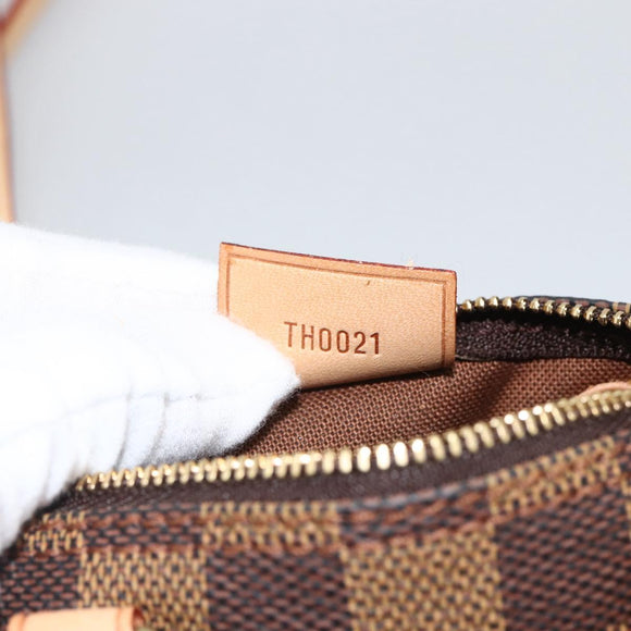 LOUIS VUITTON Damier Ebene Mini Speedy Hand Bag LV Auth LNZ532SM
