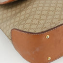 CELINE Macadam Canvas Hand Bag PVC Beige Gold Auth LNZ539-14