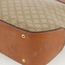 CELINE Macadam Canvas Hand Bag PVC Beige Gold Auth LNZ539-15