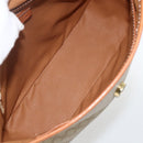 CELINE Macadam Canvas Hand Bag PVC Beige Gold Auth LNZ539-10