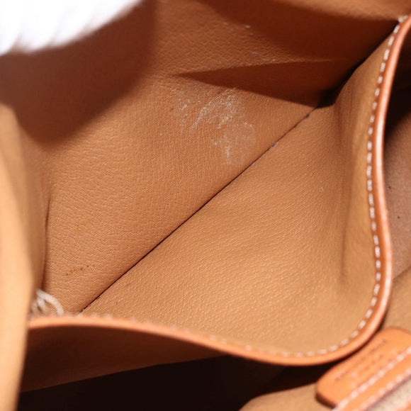 CELINE Macadam Canvas Hand Bag PVC Beige Gold Auth LNZ539