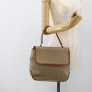 CELINE Macadam Canvas Hand Bag PVC Beige Gold Auth LNZ539-22