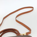 CELINE Macadam Canvas Handtas PVC Leer 2way Bruin Goud Auth LNZ540-14