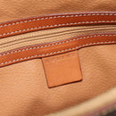 CELINE Macadam Canvas Handtas PVC Leer 2way Bruin Goud Auth LNZ540-19