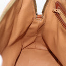 CELINE Macadam Canvas Handtas PVC Leer 2way Bruin Goud Auth LNZ540-21