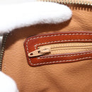CELINE Macadam Canvas Handtas PVC Leer 2way Bruin Goud Auth LNZ540-22