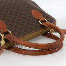 CELINE Macadam Canvas Handtas PVC Leer 2way Bruin Goud Auth LNZ540-7