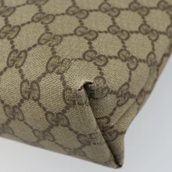 GUCCI GG Supreme Tote Bag PVC Beige Gold 002 39 6130 Auth LNZ541