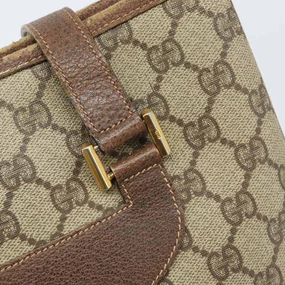 GUCCI GG Supreme Tote Bag PVC Beige Gold 002 39 6130 Auth LNZ541