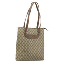 GUCCI GG Supreme Tote Bag PVC Beige Gold 002 39 6130 Auth LNZ541-1