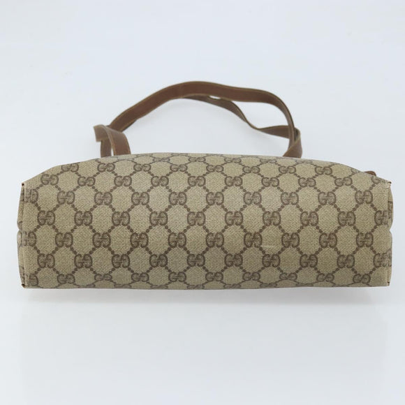 GUCCI GG Supreme Tote Bag PVC Beige Gold 002 39 6130 Auth LNZ541