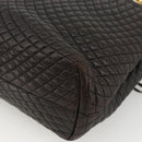 BALLY Chain Shoulder Bag Leather Black Gold Auth LNZ543-15