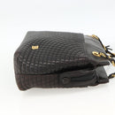 BALLY Chain Shoulder Bag Leather Black Gold Auth LNZ543-4