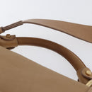 Salvatore Ferragamo Gancini Sofia Hand Bag Leather 2way Beige Gold Auth LNZ545-8