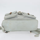 GUCCI Bamboo Backpack Suede Light Blue Gold 003 2058 0016 Auth LNZ552-5
