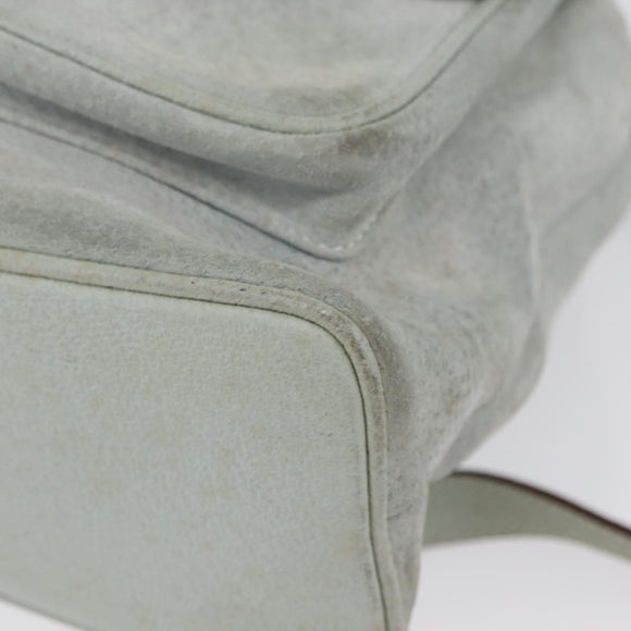 GUCCI Bamboo Backpack Suede Light Blue Gold 003 2058 0016 Auth LNZ552