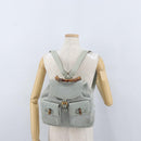 GUCCI Bamboo Backpack Suede Light Blue Gold 003 2058 0016 Auth LNZ552-29