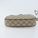 GUCCI GG Supreme Web Sherry Line Bag PVC Beige Gold 007 58 6112 Auth LNZ553-5