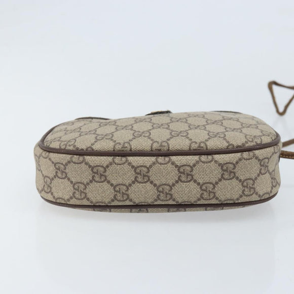 GUCCI GG Supreme Web Sherry Line Bag PVC Beige Gold 007 58 6112 Auth LNZ553