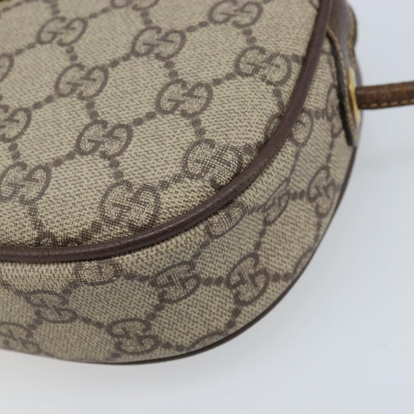 GUCCI GG Supreme Web Sherry Line Bag PVC Beige Gold 007 58 6112 Auth LNZ553