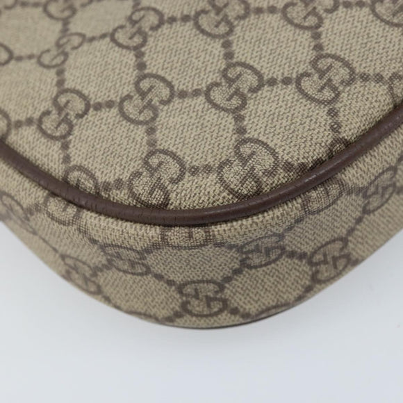 GUCCI GG Supreme Web Sherry Line Bag PVC Beige Gold 007 58 6112 Auth LNZ553