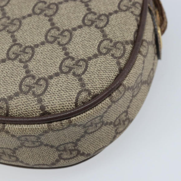 GUCCI GG Supreme Web Sherry Line Bag PVC Beige Gold 007 58 6112 Auth LNZ553