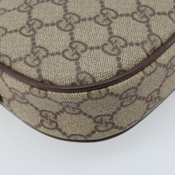 GUCCI GG Supreme Web Sherry Line Bag PVC Beige Gold 007 58 6112 Auth LNZ553