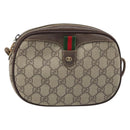 GUCCI GG Supreme Web Sherry Line Bag PVC Beige Gold 007 58 6112 Auth LNZ553-13