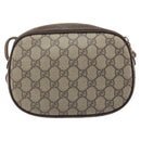 GUCCI GG Supreme Web Sherry Line Bag PVC Beige Gold 007 58 6112 Auth LNZ553-2