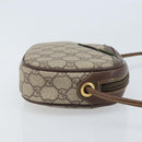 GUCCI GG Supreme Web Sherry Line Bag PVC Beige Gold 007 58 6112 Auth LNZ553-3