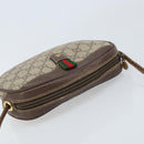 GUCCI GG Supreme Web Sherry Line Bag PVC Beige Gold 007 58 6112 Auth LNZ553-6