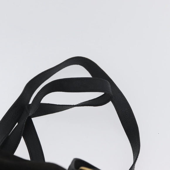 GUCCI Bamboo Backpack Leather Black Gold 003 3444 0030 Auth LNZ554
