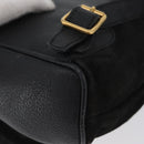 GUCCI Bamboo Backpack Leather Black Gold 003 3444 0030 Auth LNZ554-18