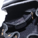 GUCCI Bamboo Backpack Leather Black Gold 003 3444 0030 Auth LNZ554-25