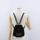 GUCCI Bamboo Backpack Leather Black Gold 003 3444 0030 Auth LNZ554-26