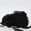 GUCCI Bamboo Backpack Leather Black Gold 003 3444 0030 Auth LNZ554-4