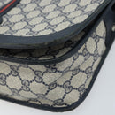 GUCCI Micro GG Supreme Sherry Line Bag PVC Navy Gold 001 113 0551 Auth LNZ556-8