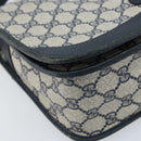 GUCCI Micro GG Supreme Sherry Line Bag PVC Navy Gold 001 113 0551 Auth LNZ556-15