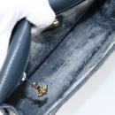 GUCCI Micro GG Supreme Sherry Line Bag PVC Navy Gold 001 113 0551 Auth LNZ556-10