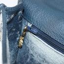 GUCCI Micro GG Supreme Sherry Line Bag PVC Navy Gold 001 113 0551 Auth LNZ556-23